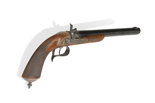 Lot 581 - A percussion target pistol by Galand, 19th century