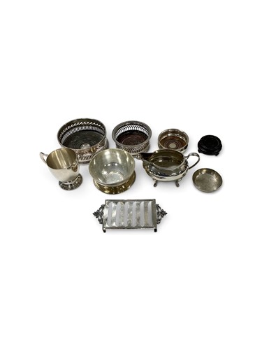 Lot 264 - A large group of miscellaneous silver plate,...