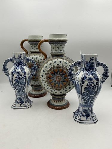 Lot 23 - A pair of Villeroy & Boch Mettlach stoneware...