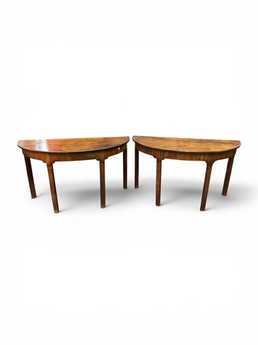 Lot 424 - A George III mahogany D-end dining table, with...