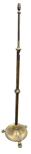 Lot 289 - A brass standard lamp, 20th...