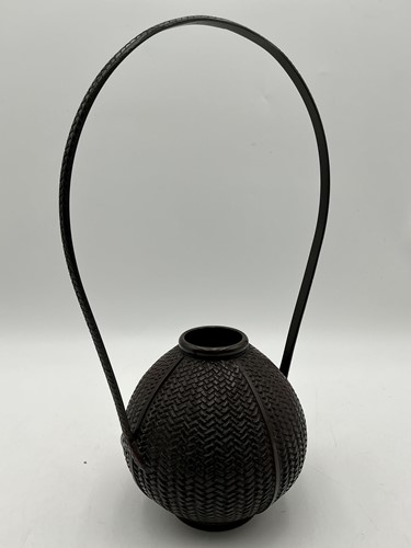 Lot 50A - A bronze Ikebana basket, 20th century