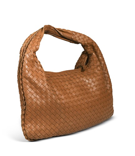 Lot 120 - A Bottega Veneta tan leather intrecciato hobo bag