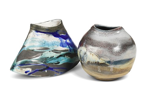 Lot 36 - Paul Jackson (1954-), two studio pottery vases