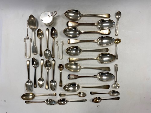 Lot 82 - A collection of silver flatware