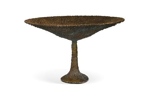 Lot 80 - David Robert Carter, B2, a bronze pedestal bowl, 1989