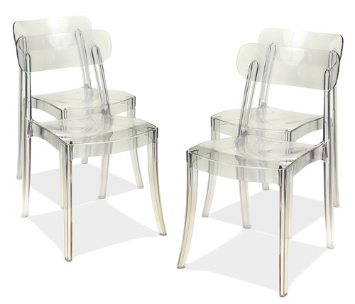 Lot 223 - A set of eight Domitalia perspex dining chairs, contemporary