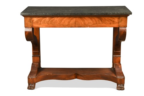 Lot 542 - A French mahogany console table, 19th century