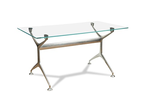 Lot 224 - Alberto Meda for Alias, a glass topped dining table