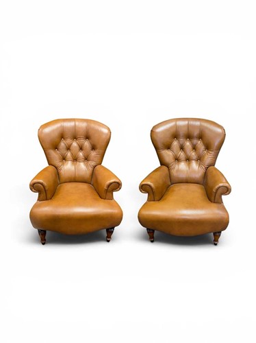 Lot 351 - A pair of Parker Knoll leather armchairs with...