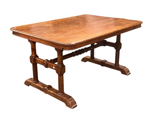 Lot 712 - An Arts and Crafts mahogany table, late 19th...