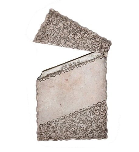 Lot 277 - A late Victorian silver card case