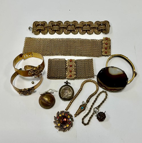 Lot 350 - A collection of silver gilt and gold plated...