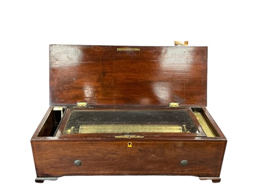 Lot 217 - A Continental inlaid music box, late 19th...