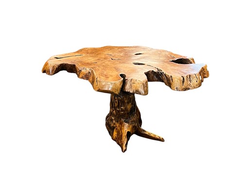 Lot 601 - A root wood occasional table 46 x 80 x 56cm