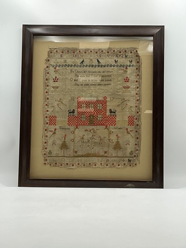 Lot 132 - A needlework sampler 19th century, signed and...