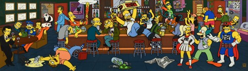Lot 89 - 20th Century Fox Animation Art, The Simpsons 'Happy Hour'