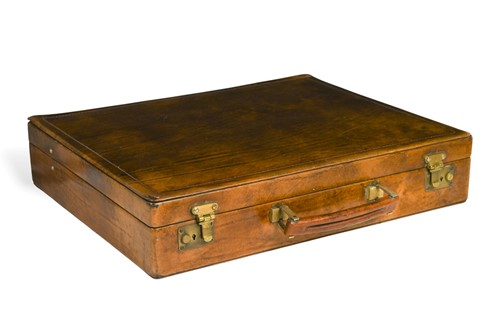 Lot 120 - A mid-century dyed leather briefcase, probably...