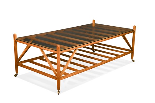 Lot 232 - William Yeoward, a glass topped 'Architect's Coffee Table'