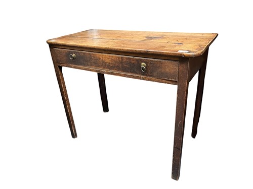 Lot 638 - A faded mahogany side table with single frieze...