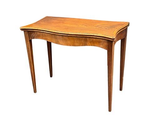 Lot 602 - A George III mahogany card table with...