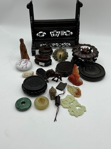 Lot 171 - Various Chinese carved wood stands, 20th century and later