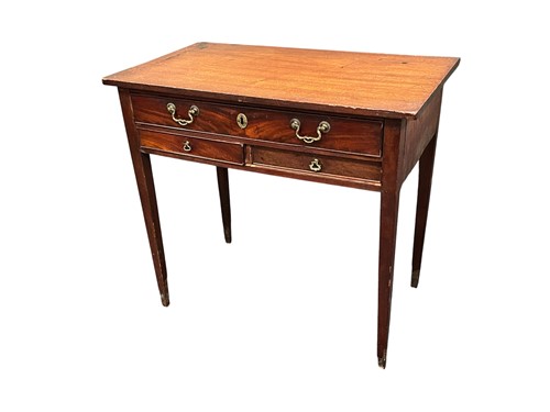 Lot 559 - A mahogany side table, 19th century, with...
