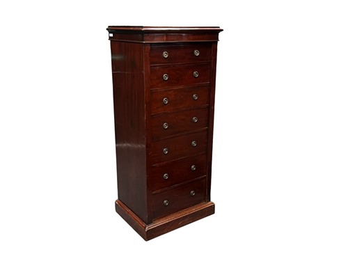 Lot 568 - A Victorian mahogany wellington chest 136 x 60...
