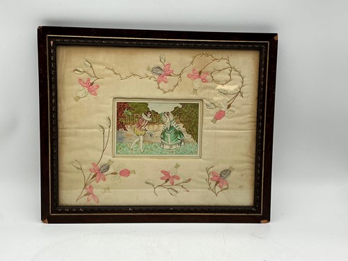 Lot 133 - A watercolour depicting a courting couple...