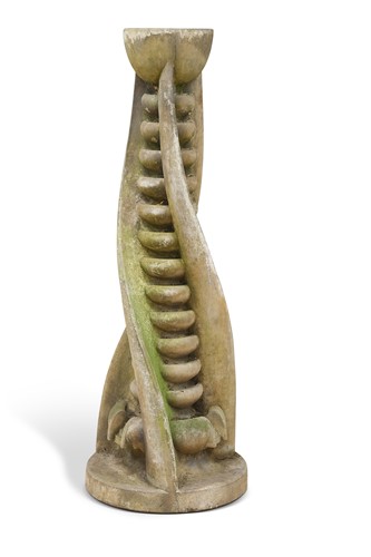 Lot 217 - A cast stone helix fountain, late 20th century