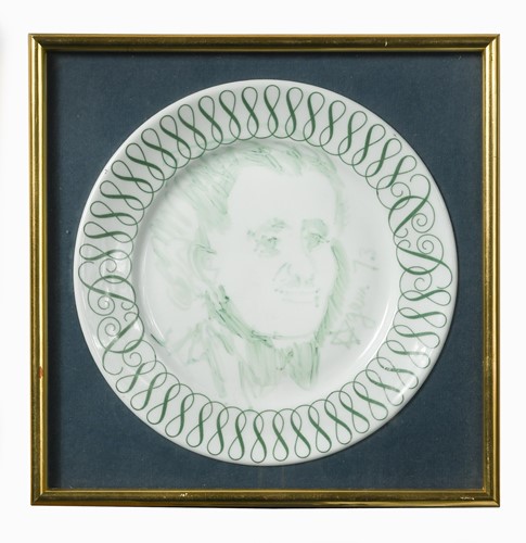 Lot 26 - Yaacov Agam (b.1928), two hand painted plates