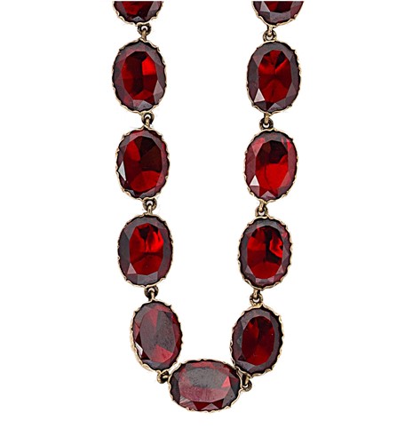 Lot 202 - A Georgian riviere style paste necklace