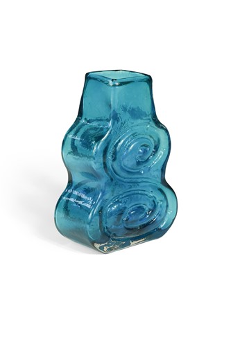 Lot 15 - Geoffrey Baxter at Whitefriars, a Kingfisher Blue Cello vase