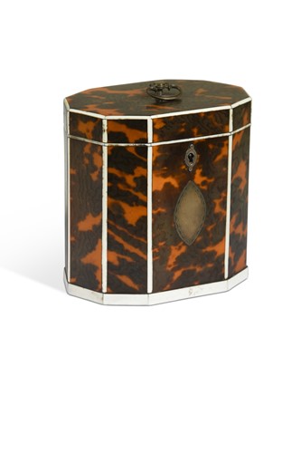 Lot 477 - A George III ten-sided tea caddy, circa 1800
