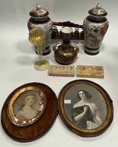 Lot 20 - A leather cased printed small size portrait...