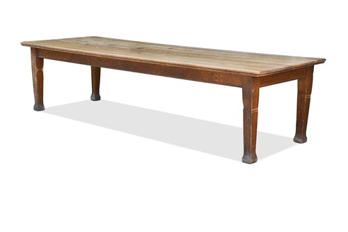 Lot 166 - A Cotswold School oak farmhouse table