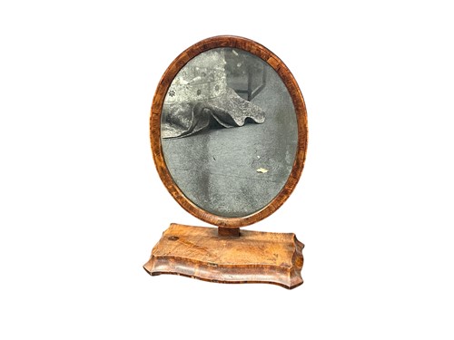 Lot 565 - A walnut dressing table mirror, late 19th...