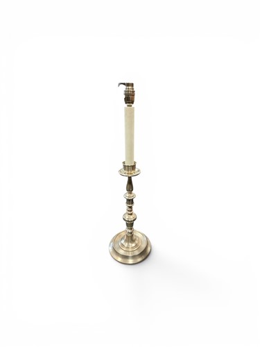 Lot 178 - A nickel plated table lamp, modern, with...