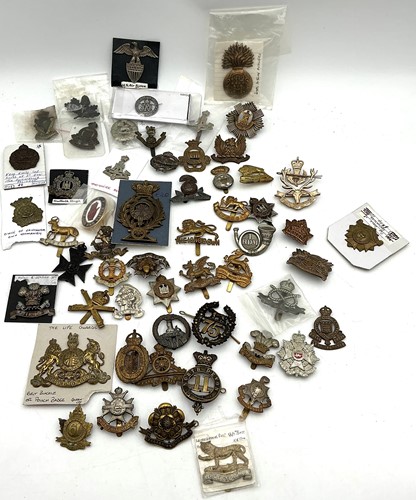 Lot 157 - A collection of over 50 Regimental metal...