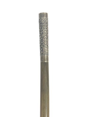 Lot 70 - A silver mounted horn baton circa 1900