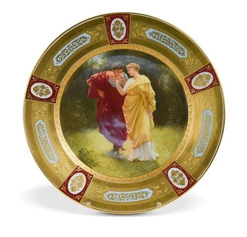 Lot 590 - A Vienna porcelain cabinet plate