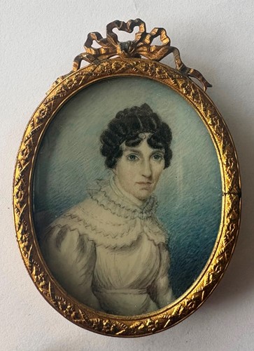 Lot 9 - A collection of 15 portrait miniatures, mainly English School, 19th century