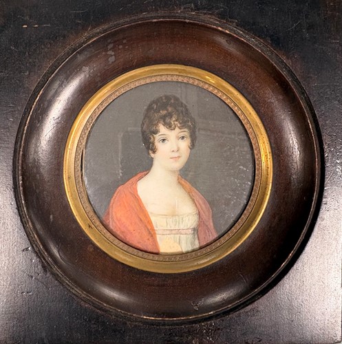 Lot 9 - A collection of 15 portrait miniatures, mainly English School, 19th century