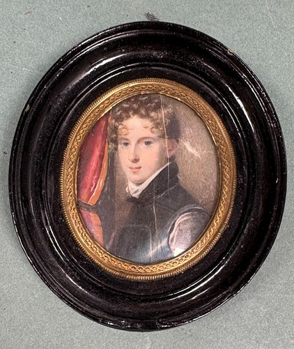 Lot 9 - A collection of 15 portrait miniatures, mainly English School, 19th century