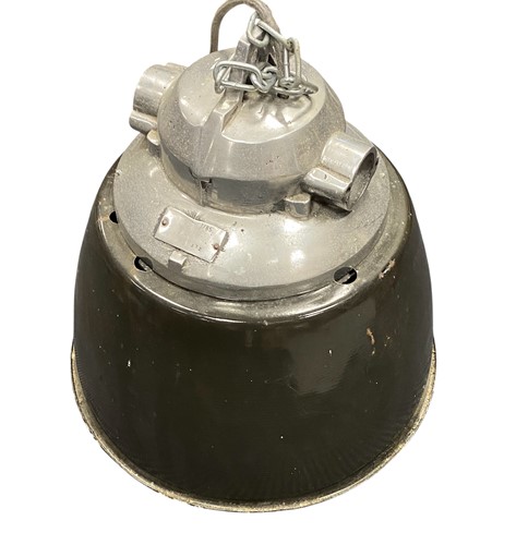 Lot 290 - A 20th century industrial pendant ceiling...