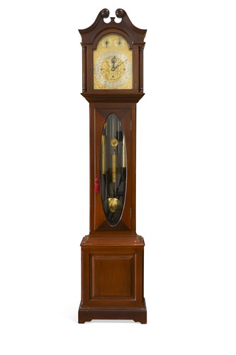 Lot 701 - An Edwardian tubular chiming longcase clock
