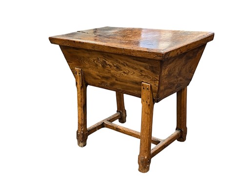 Lot 629 - An 18th century elm dough bin, 74 x 87 x 50cm