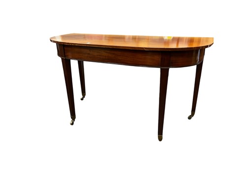 Lot 651 - A 19th century mahogany d-end side table...
