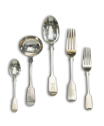 Lot 362 - A quantity of silver Victorian silver flatware