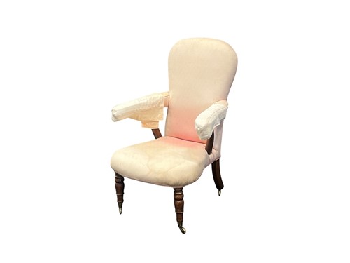 Lot 571 - An early Victorian simulated rosewood armchair,...